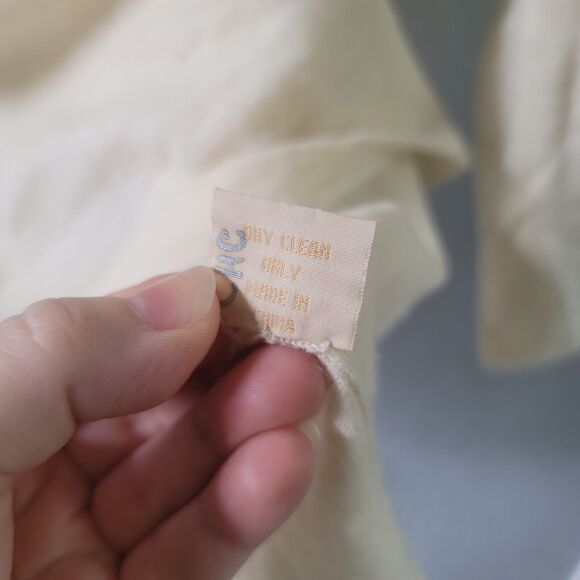 Vintage Naeem Khan Embellished Neckline Cream Cashmere Sweater Small $1350 - Picture 8 of 8